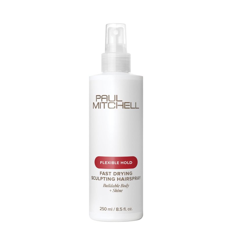 Paul Mitchell Fast Drying Sculpting Hairspray, Flexible Hold, Buildable Body + Shine, For All Hair Types, 8.5 fl oz