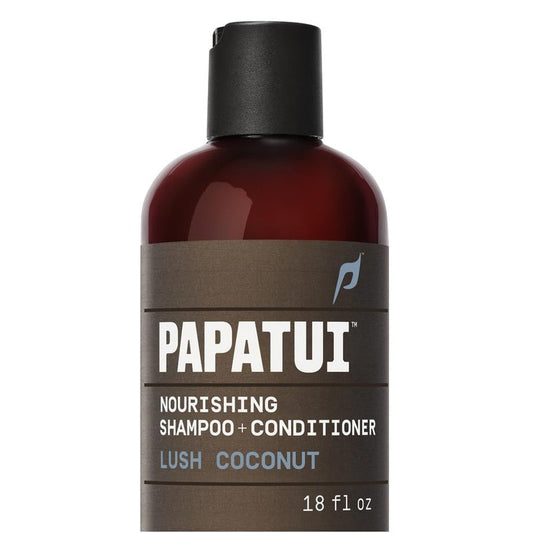 PAPATUI by Dwayne Johnson Nourishing Shampoo + Conditioner 2in1 for Men | Clean Hair & Scalp | Sulfate-Free | Lush Coconut | 18 oz