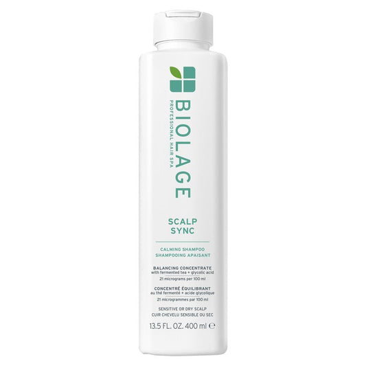 Biolage Scalp Sync Calming Shampoo - Gently Cleanses Dry & Sensitive Scalps, Hydrates & Soothes, Fermented Tea Blend & Glycolic Acid, Vegan & Paraben-Free