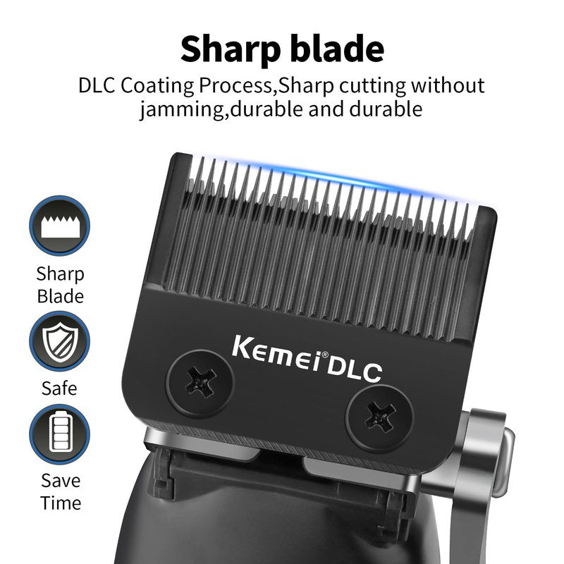 KEMEI Professional Hair Trimmers for Men, Clippers for Hair Cutting, Cordless Rechargeable Hair Clippers, Haircut Clippers, Hair Cutting Tools, LED Display, Gifts for Men 2210