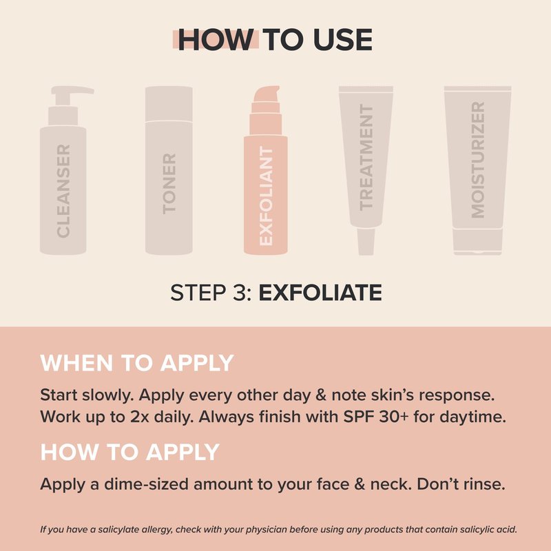 Paula's Choice SKIN PERFECTING 2% BHA Exfoliant Lotion, Salicylic Acid Exfoliant-Facial Exfoliator for Enlarged Pores, Wrinkles & Fine Lines, Suitable for Blackhead-Prone Skin, Fragrance-Free, 3.3 Oz.