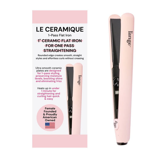 L'ANGE HAIR Le Ceramique 1-Pass Flat Iron Hair Straightener | Fast Heating Ceramic Flat Iron | Best Hot Tools Professional Hair Straightener to Lock in Moisture & Shine | (Blush)