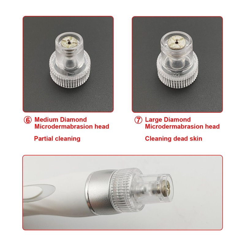 Face Care Beauty Machine Spare Parts Dermabrasion Aqua Peel Water Scrub Tips Caps 6 Plastic 2 Diamond Microdermabrasion 1 Spray Replacement Acceossories