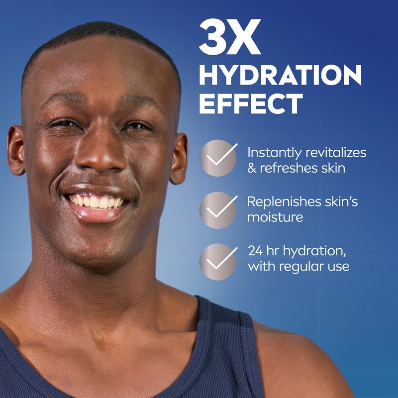 NIVEA MEN Maximum Hydration Post Shave Balm, With Provitamin B5 and Aloe Vera, Proves 3X Hydration Effect, 3.3 Fl Oz Bottle, Pack of 3